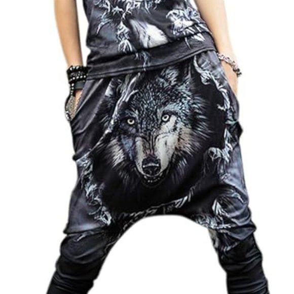 EUC She-Wolf Unique Harem Pants, OSFM - Picture 1 of 7